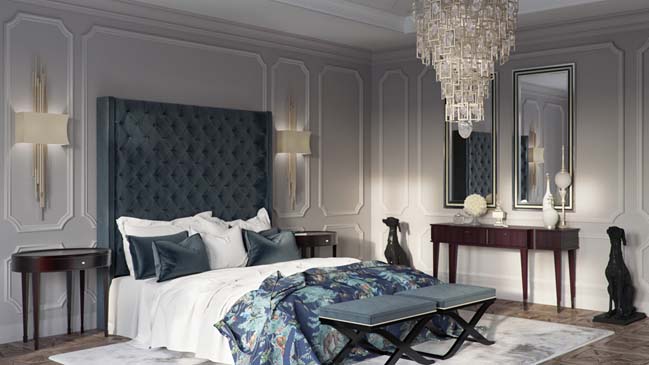 mau thiet ke phong ngu dep 02 Cùng nhìn qua mẫu phòng ngủ đẹp với thiết kế Art Deco sang trọng