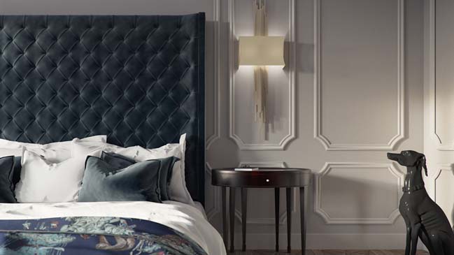 mau thiet ke phong ngu dep 10 Cùng nhìn qua mẫu phòng ngủ đẹp với thiết kế Art Deco sang trọng