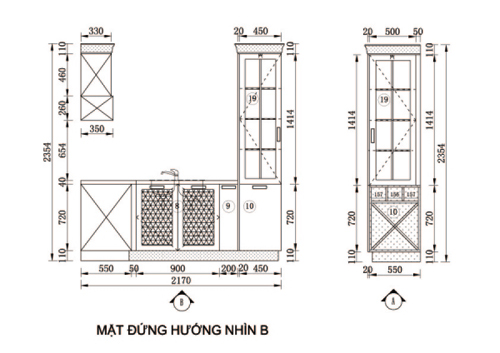 bep 9 6511 1474422856 Không gian bếp nhỏ ấn tượng với phong cách tân cổ điển